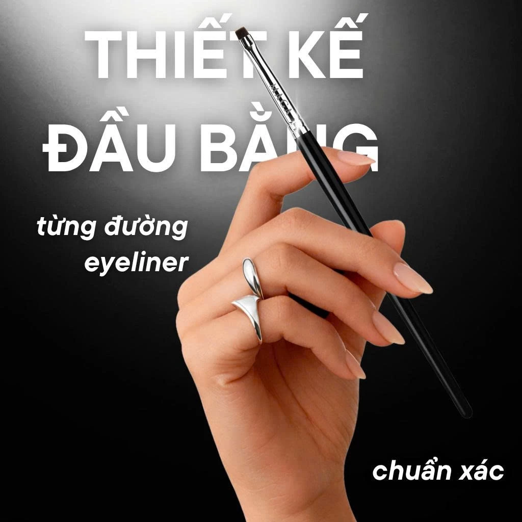 Cọ Trang Điểm Vẽ Bọng Mắt Kẻ Mày,Kẻ Mắt MAGA Angled Eyeliner Brush MAT07
