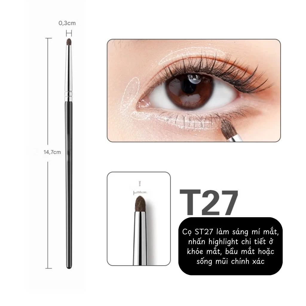 Cọ Nhấn Mắt Đầu Nhọn MAGA Mini Conical Detail Brush MAT27
